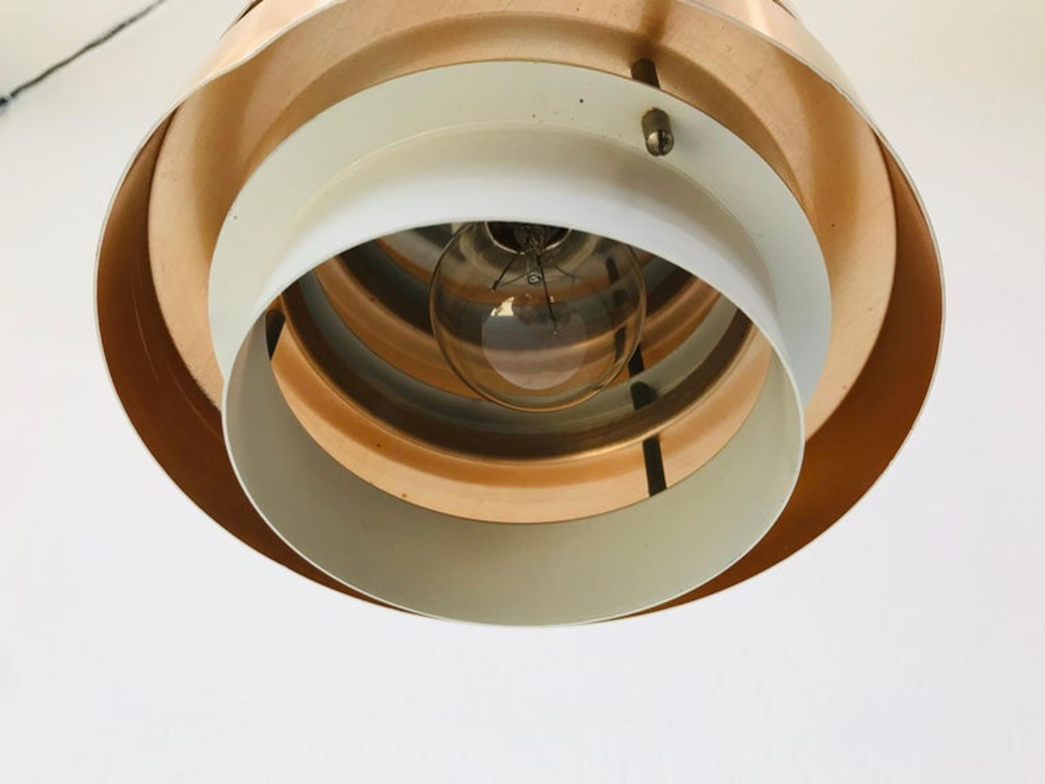 Hanging lamp in copper and metal 1960s