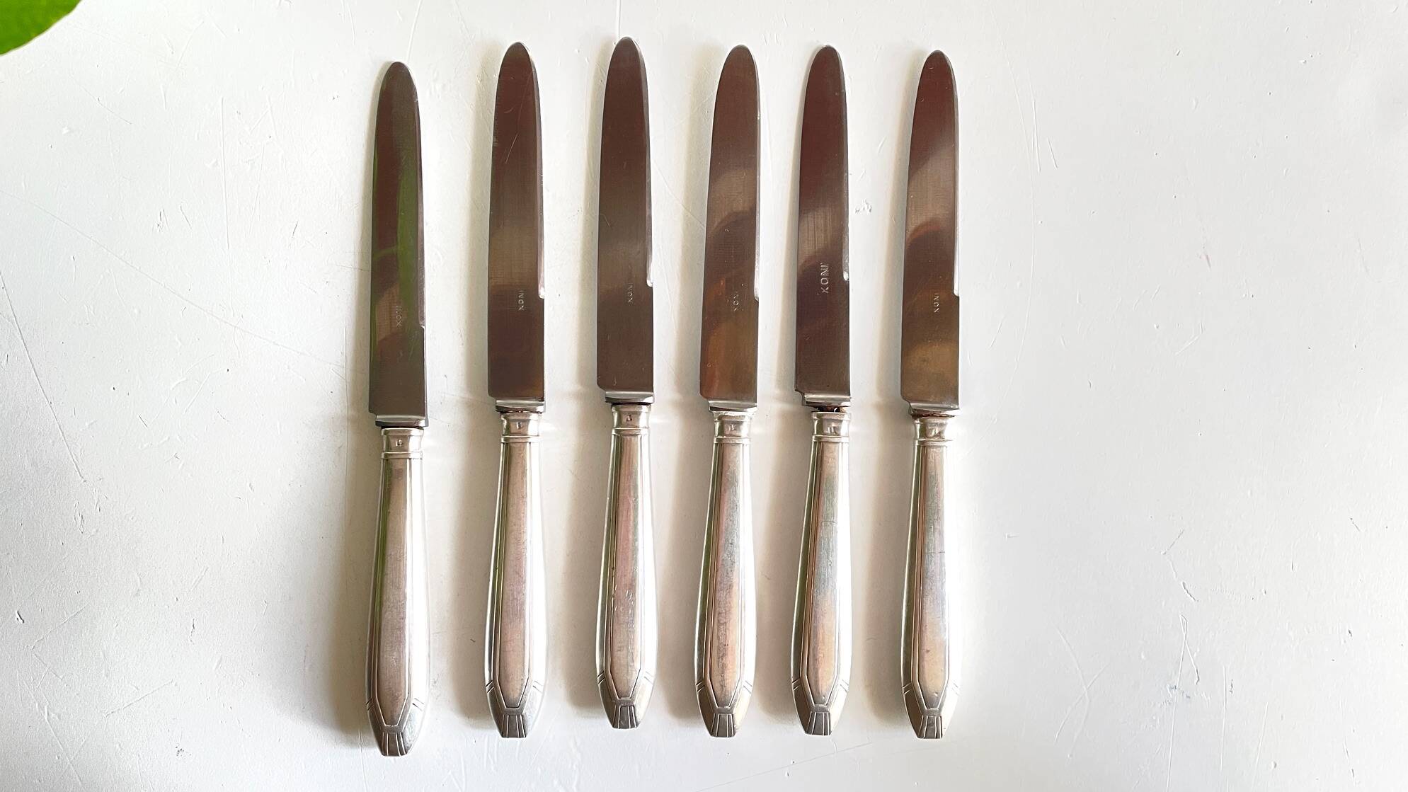 6 Art Deco Dessert Knives