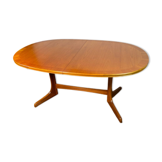 Mid century retro vintage extending dining teak oval 1960