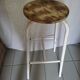 Bar top stool metal patinated seat wood dp 0922143