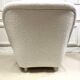 Vintage 80s shell armchair in curly wool