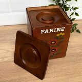 Set of 4 wooden spice jars