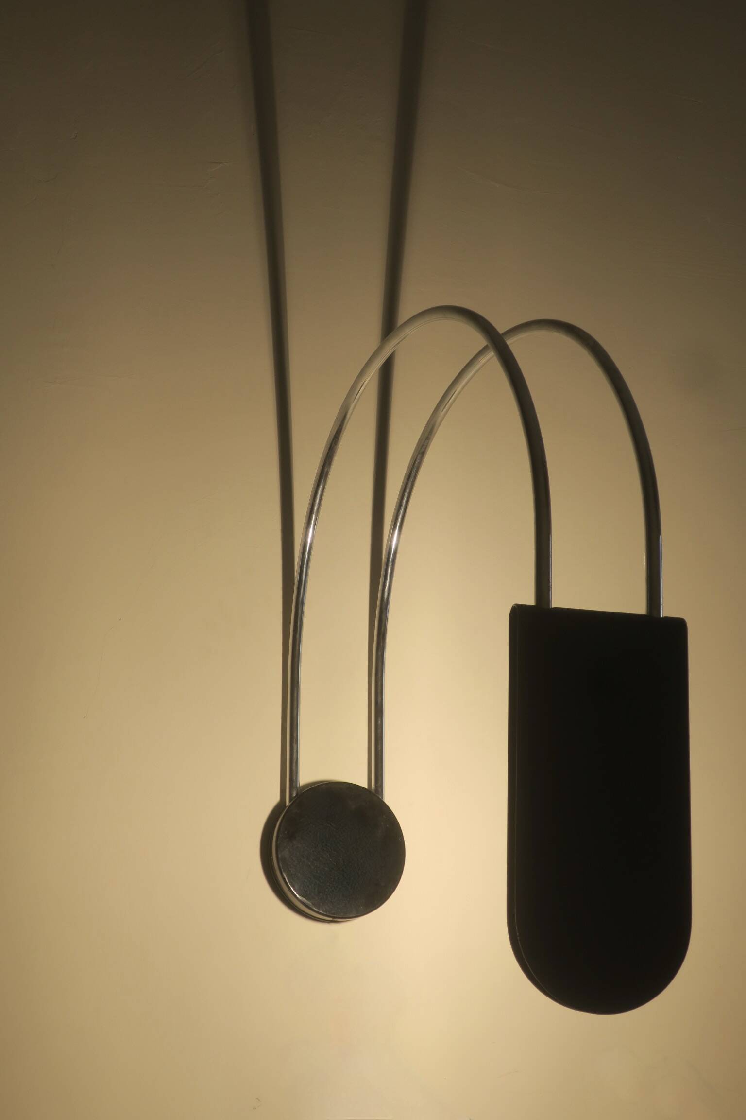 Mid century arc ceiling or wall light by Bruno Gecchelin, Italy 1970s