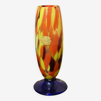 Antique multicolored glass vase