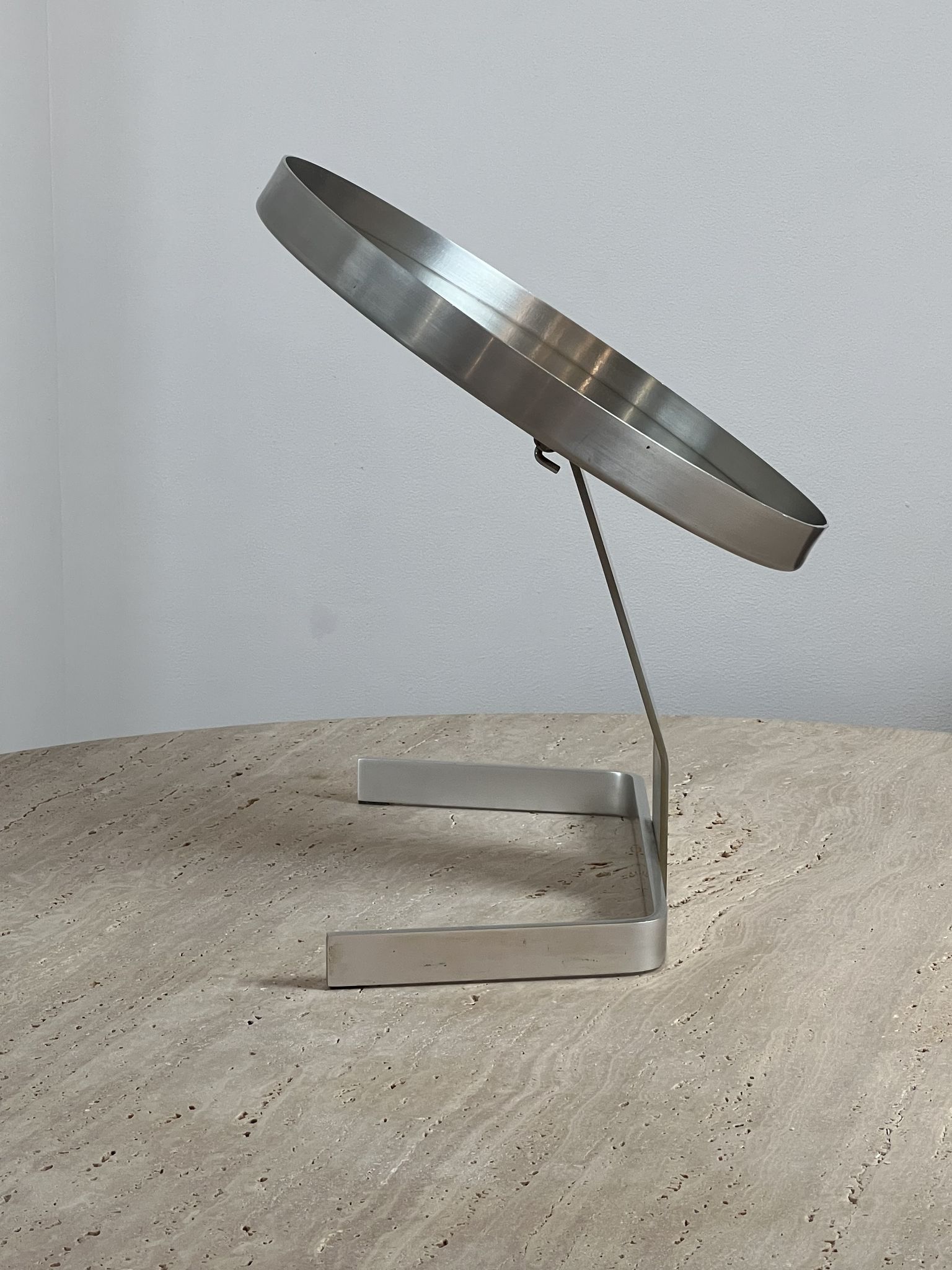 Circular mirror by Pierre Vandel France 70s 47x44cm