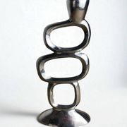 Circle candlestick by Matthew Hilton, aluminium, 1980s