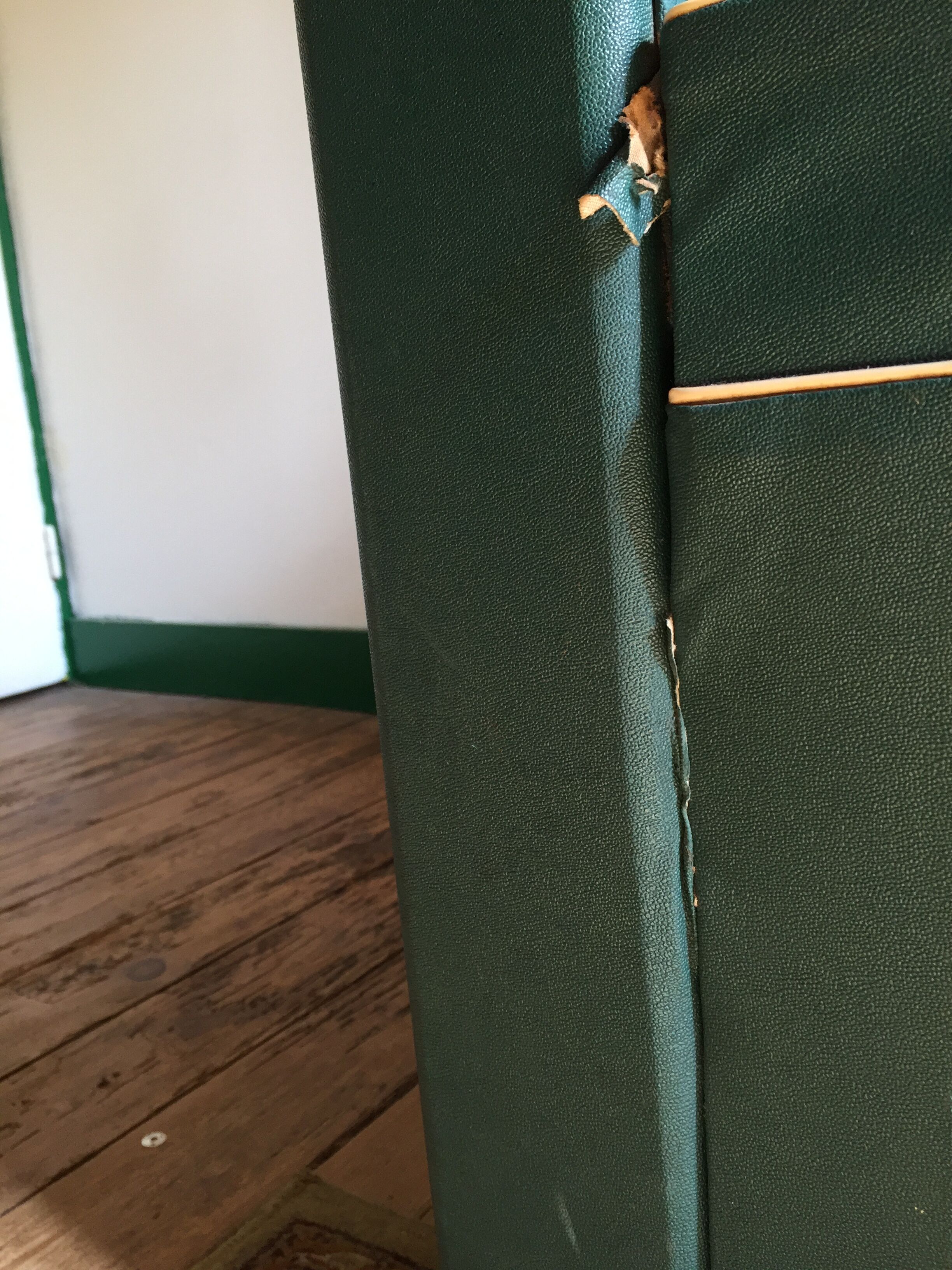 Leatherette sofa bed 60s