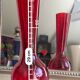 Red and blue blown glass soliflore vase - Murano style - 29 cm