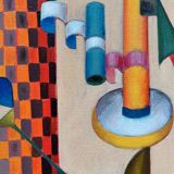 Peinture abstraite franco balleri 2008 huile sur toile