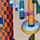 Peinture abstraite franco balleri 2008 huile sur toile