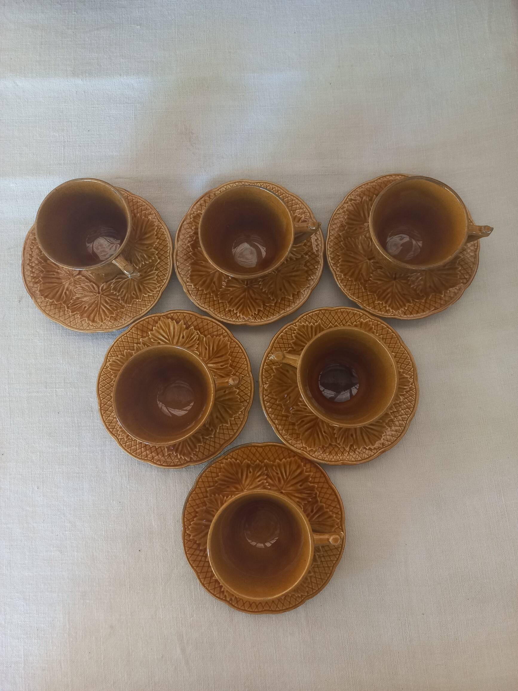 Gien Primefleur coffee service cups and saucers