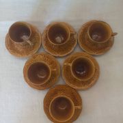 Tasses soucoupes service à café Gien Primefleur