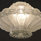 Original Vintage 1960's Lobed Glass Pendant Light