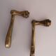 Set of 10 pairs of solid brass door handles – antique style / classic