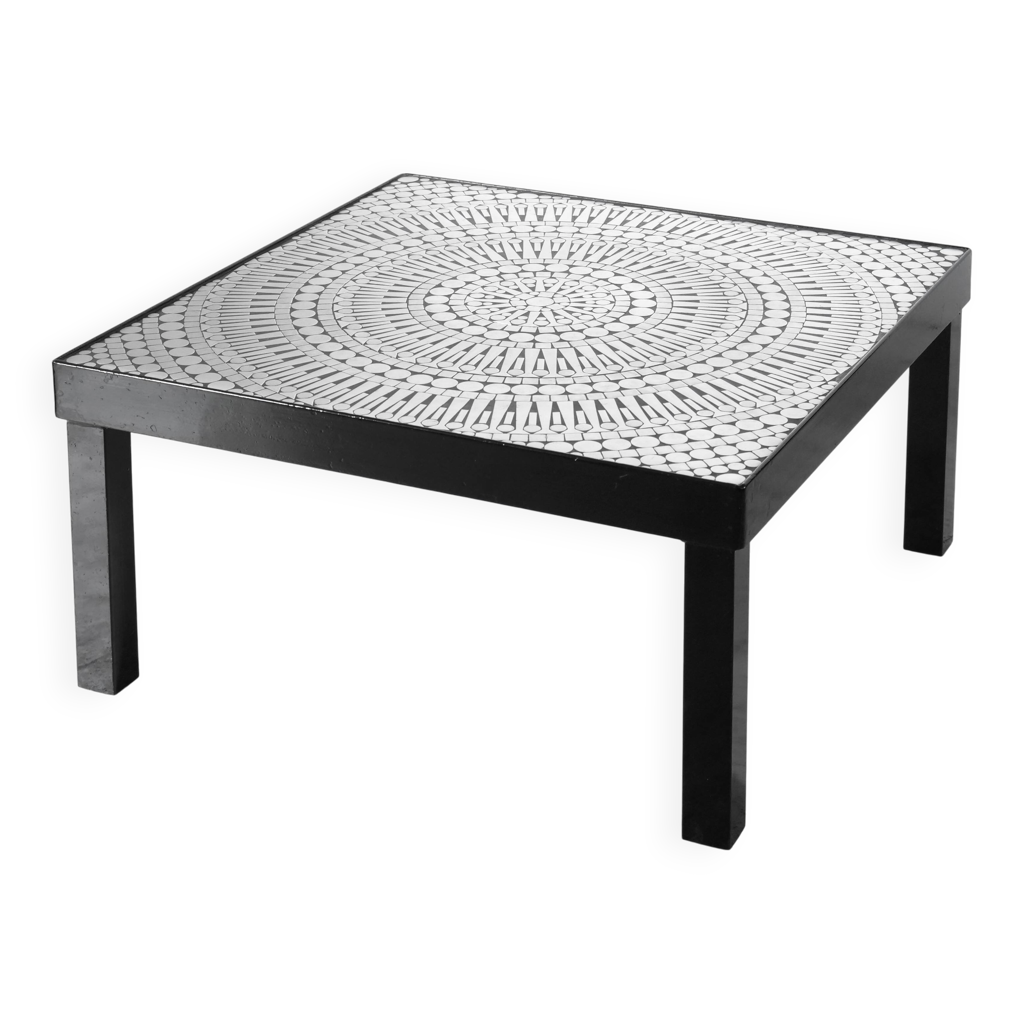 Table basse de Raf Verjans design brutaliste Belgique 1970 | Selency