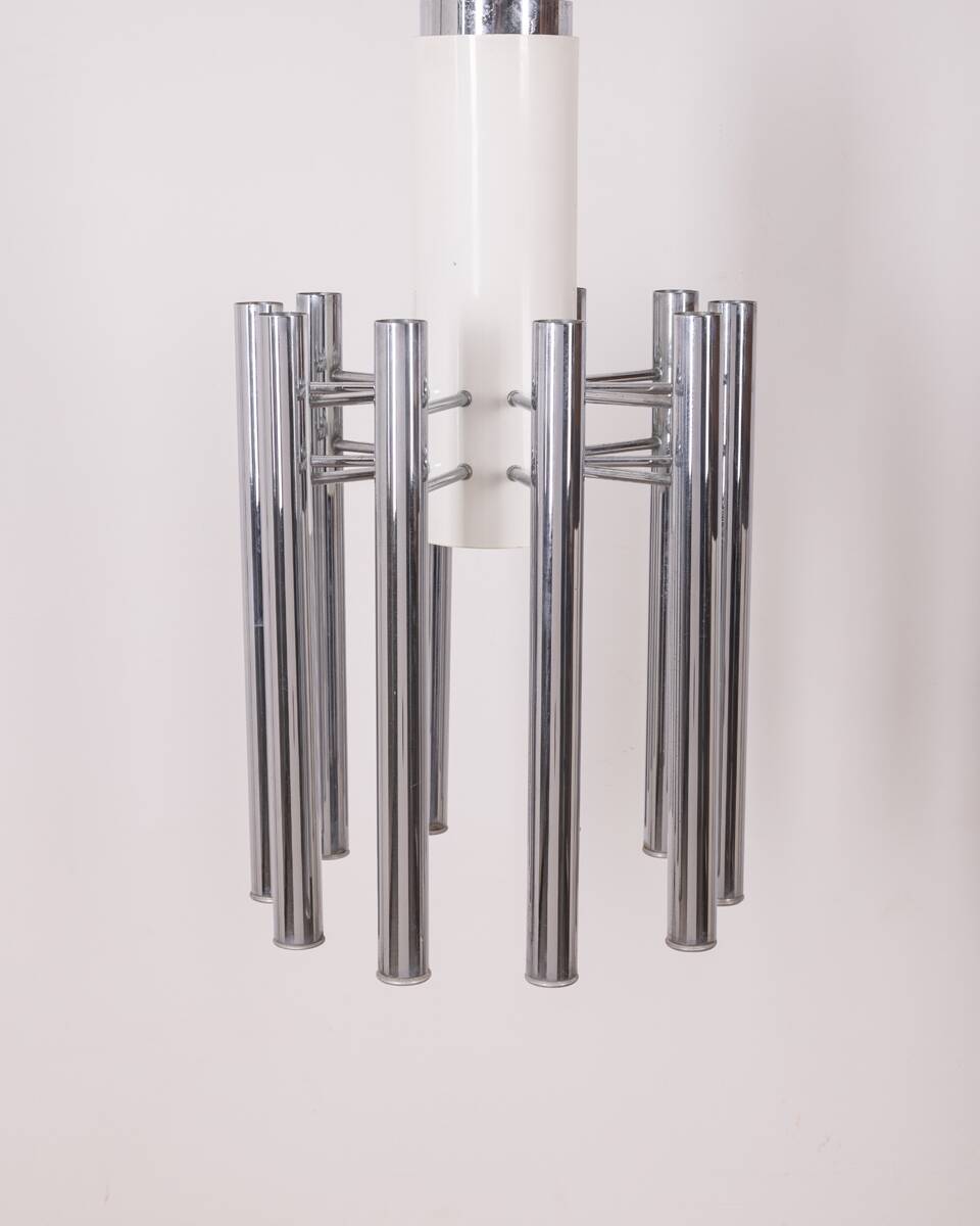 VINTAGE CHANDELIER 80'S MOD. TEODORA DESIGN ANGELO BROTTO FOR ESPERIA