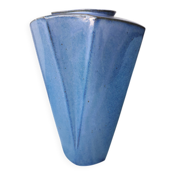 Blue ceramic vase