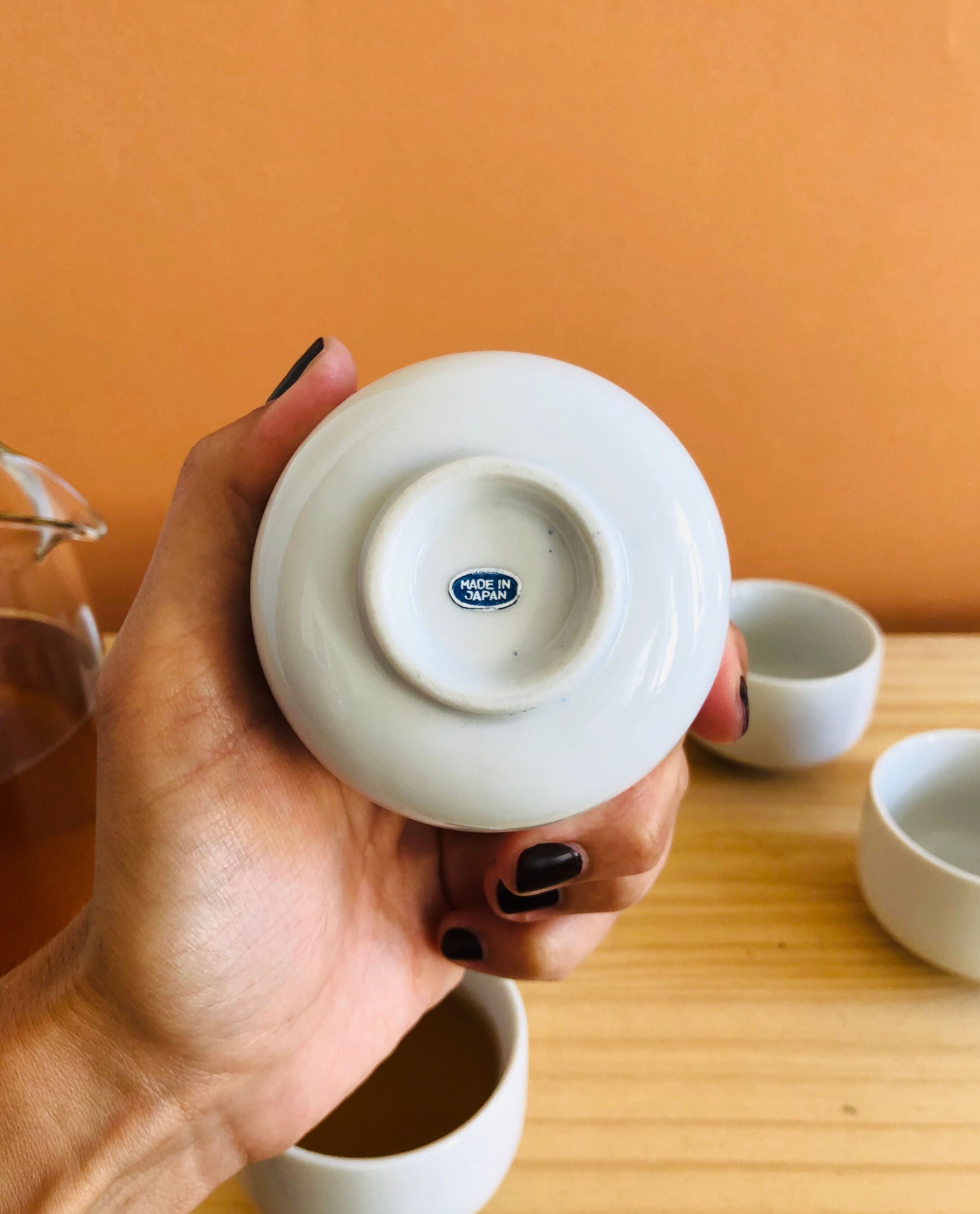 Set of 6 Japanese tea cups