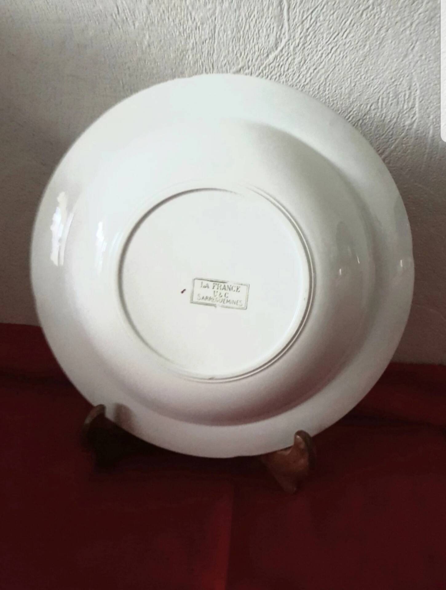 Old plate France Sarreguemines U&C
