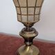 Brass and mother-of-pearl lamp. Lighthouse.