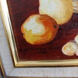 Still life painting on canvas