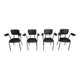 Fauteuils Skaï marron
