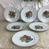 6 dessert plates Limoges porcelain