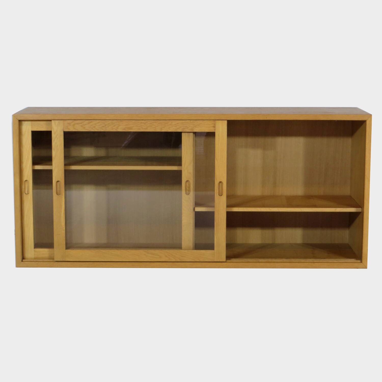 Danish mid century display bookcase cabinet in oak by Børge Mogensen, 1960s
