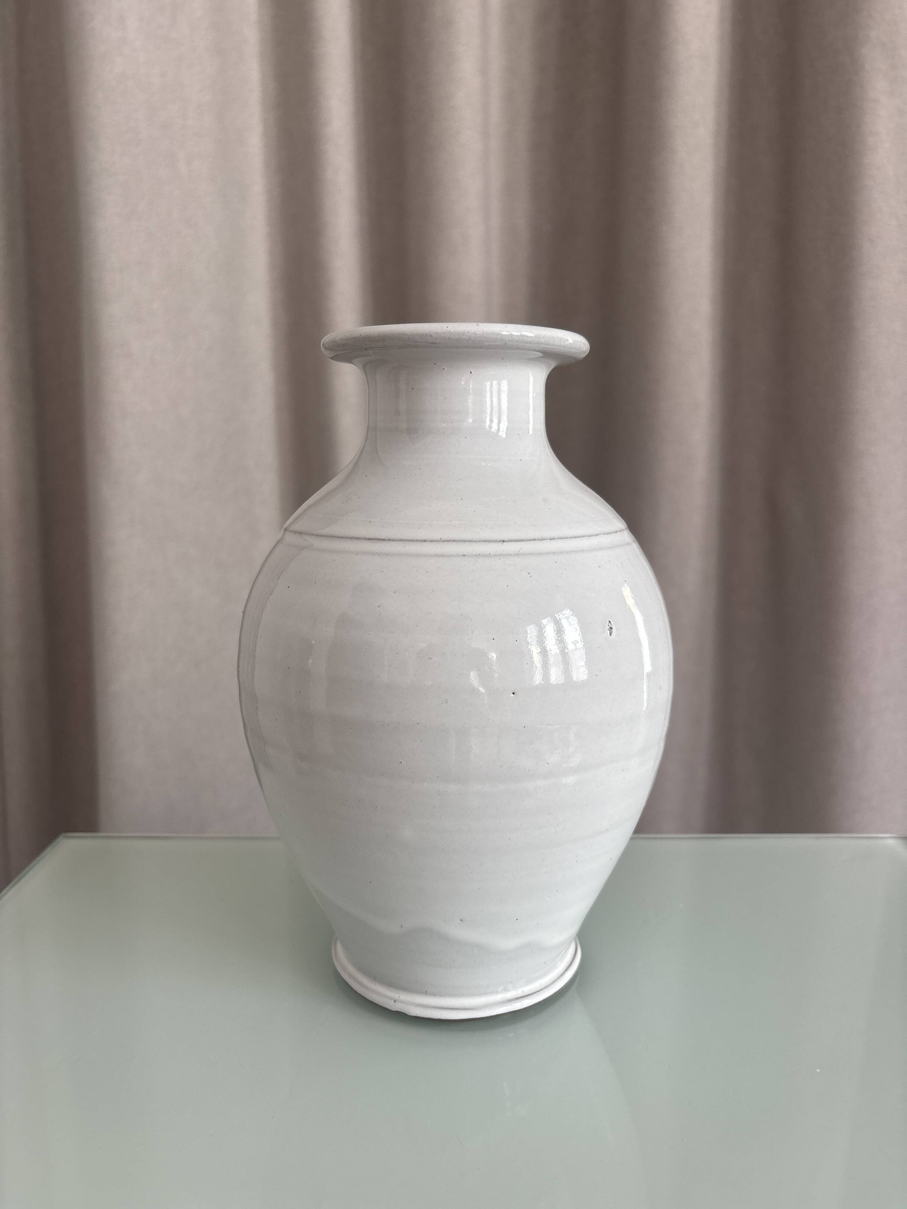 vintage vase made of hand-turned ceramic
