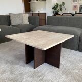 Travertine coffee table