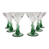 6 crystal champagne cocktail glasses, Luminarc France