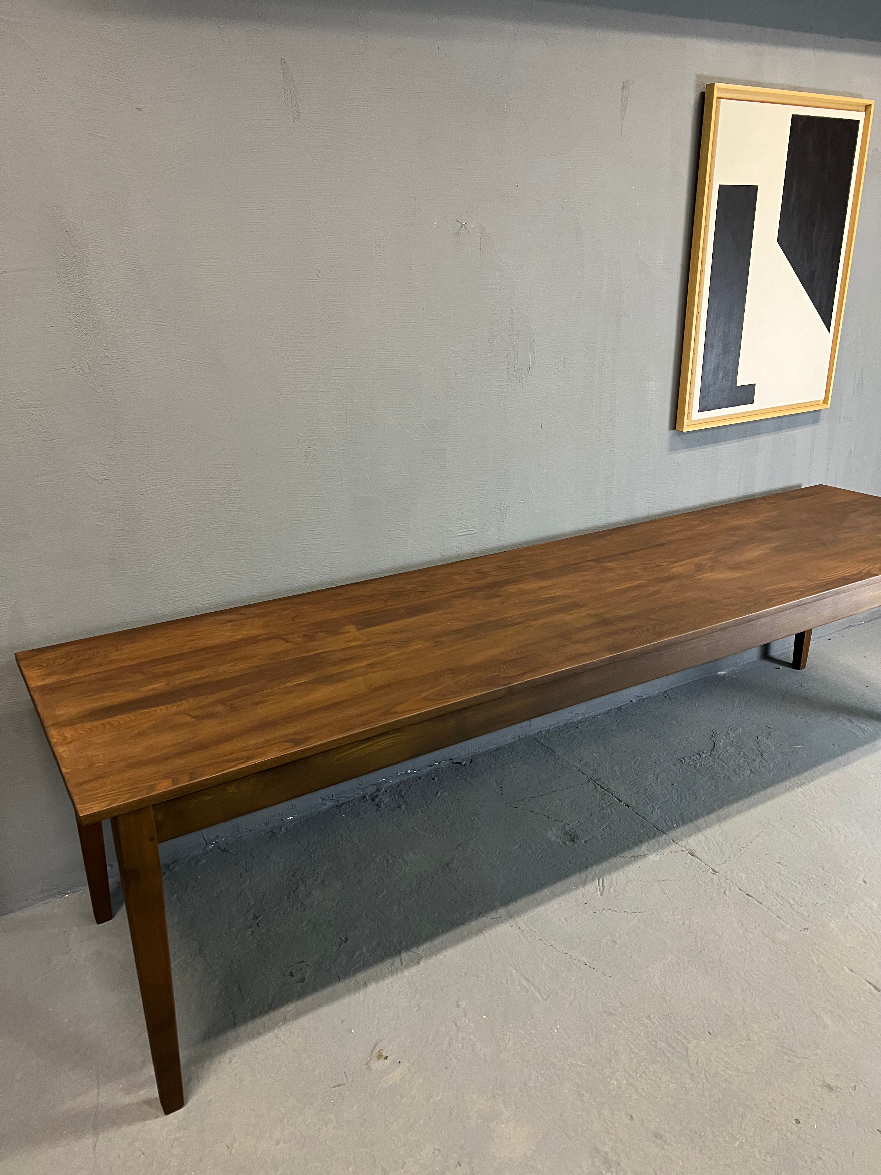 Farmhouse table "Dark Brown", spindle legs XXL 300 X 90 cm