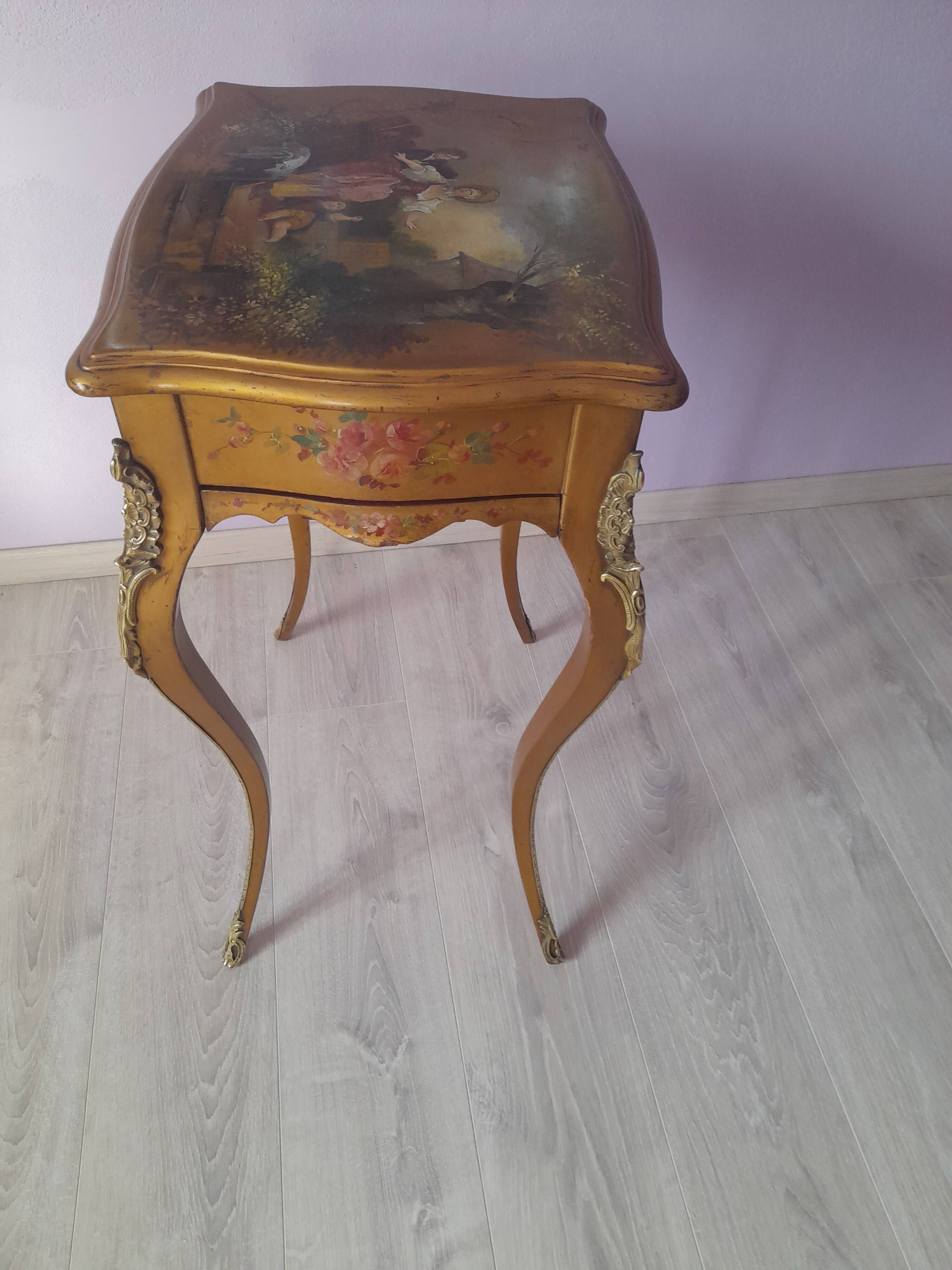 19th century giltwood work table