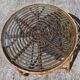 Rattan/bamboo coffee table (glass top)