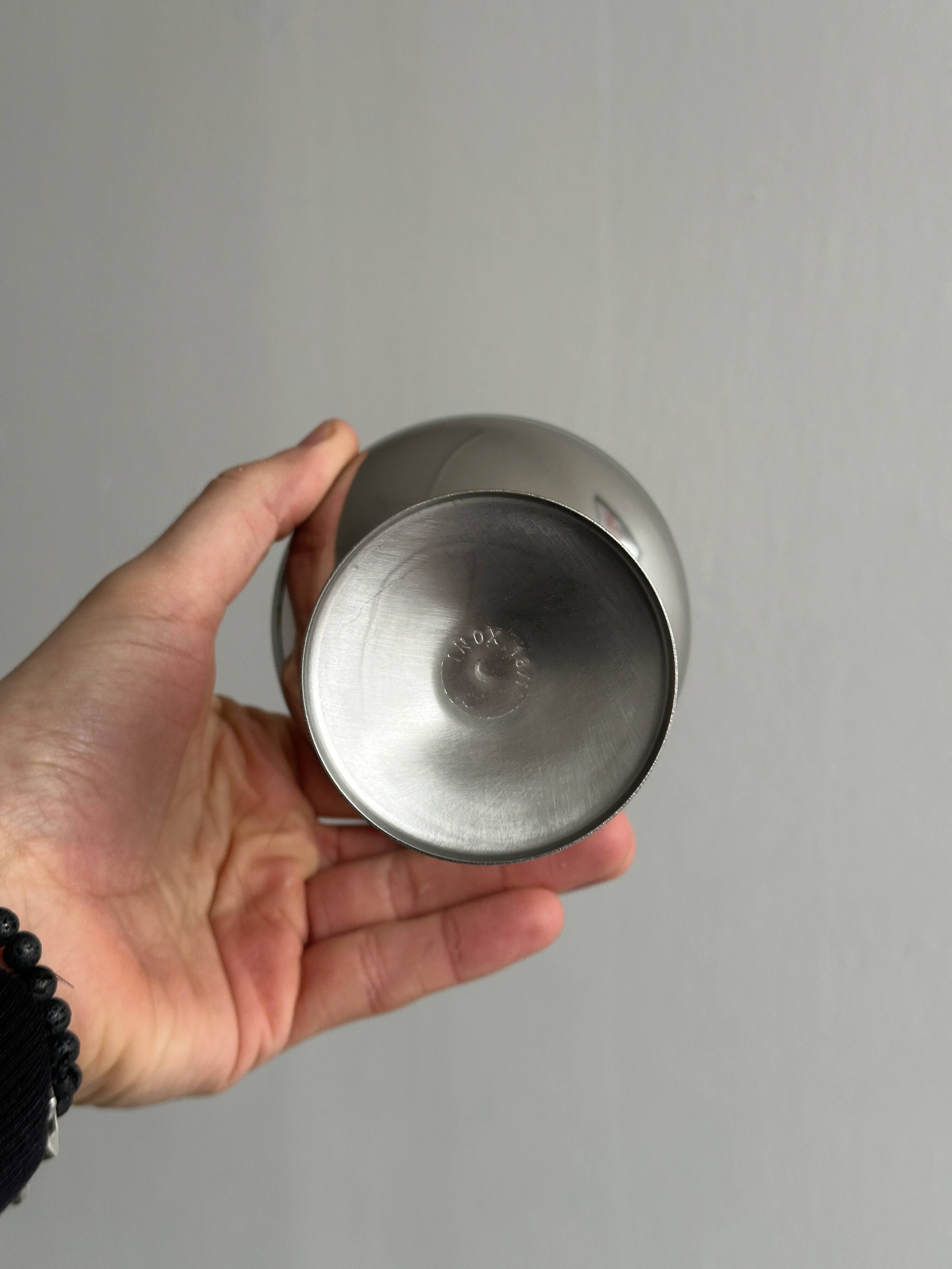 6 coupelles sur pied en inox style Letang Remy
