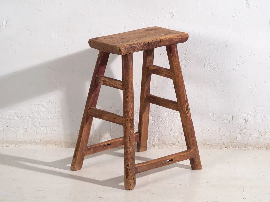 Antique Eastern stools (circa 1900). Set of 2 pieces