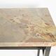Console art moderne acier peint et marbre