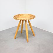 Jan Kalous Rattan Stool for ÚLUV, Czechoslovakia, 1960s