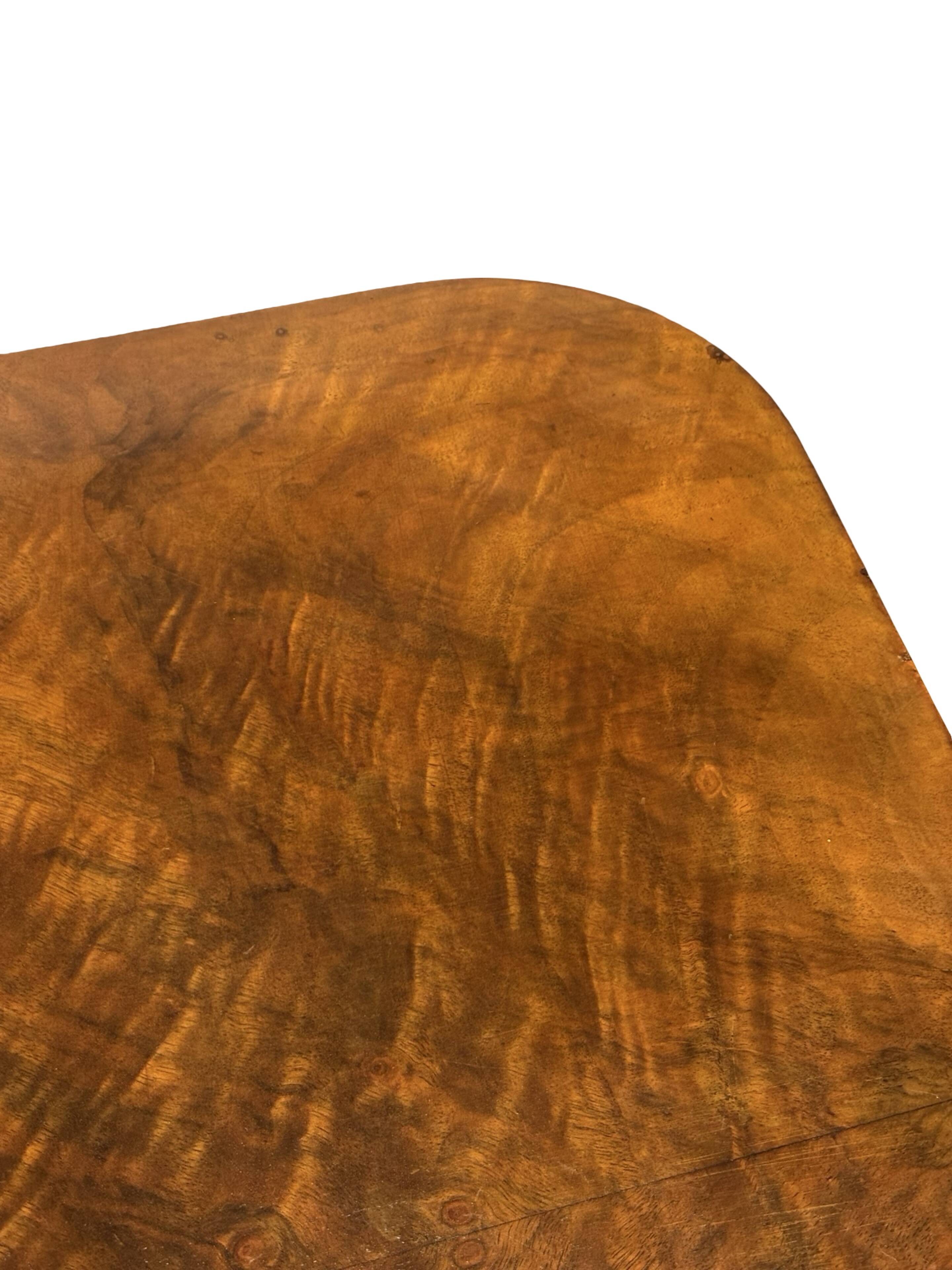 Art Deco side table walnut wood design 30's