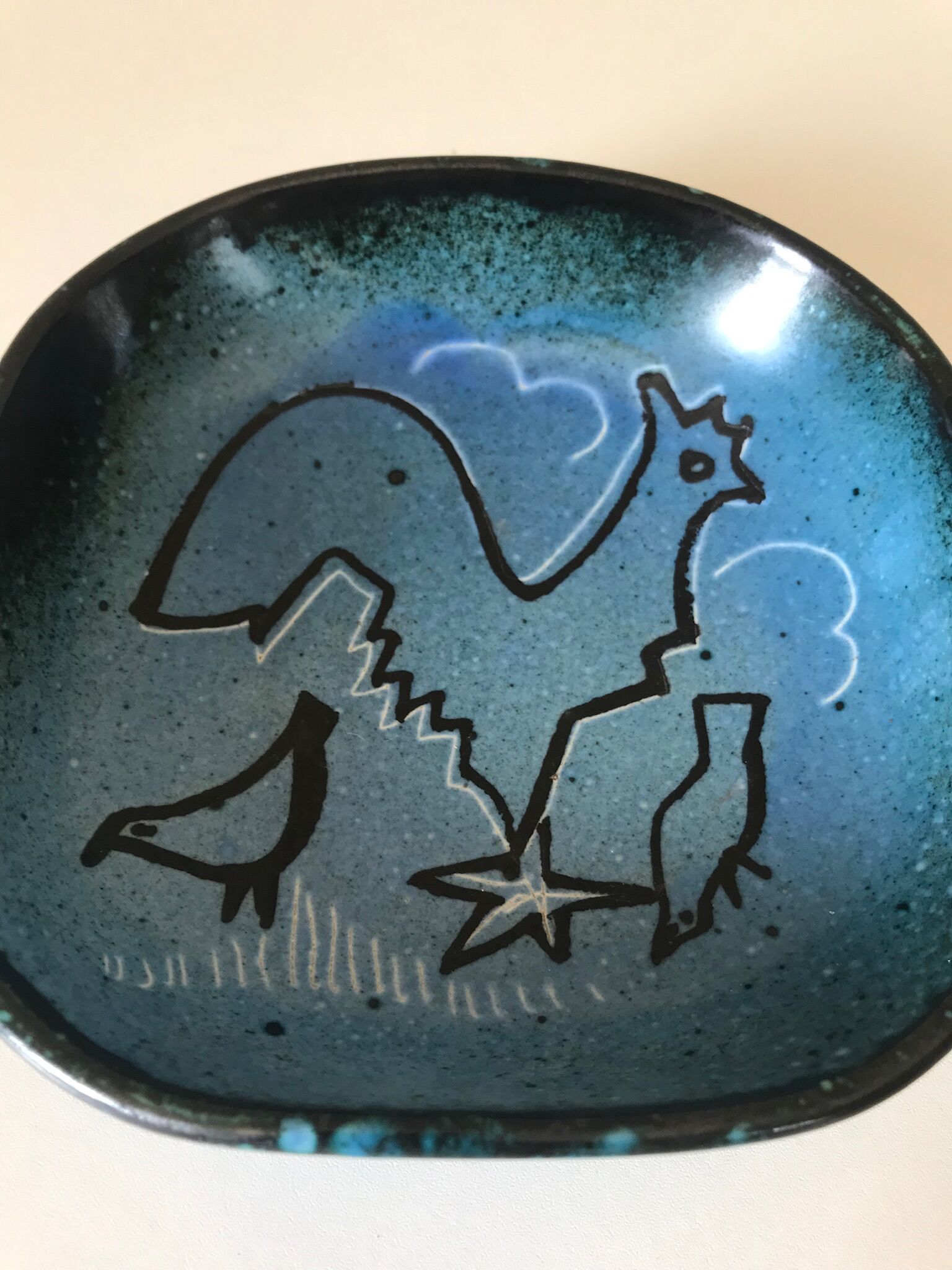 Ceramic cut signed design 60s