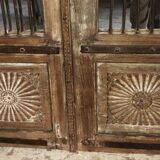 Old chiseled teak door