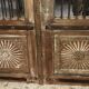 Old chiseled teak door