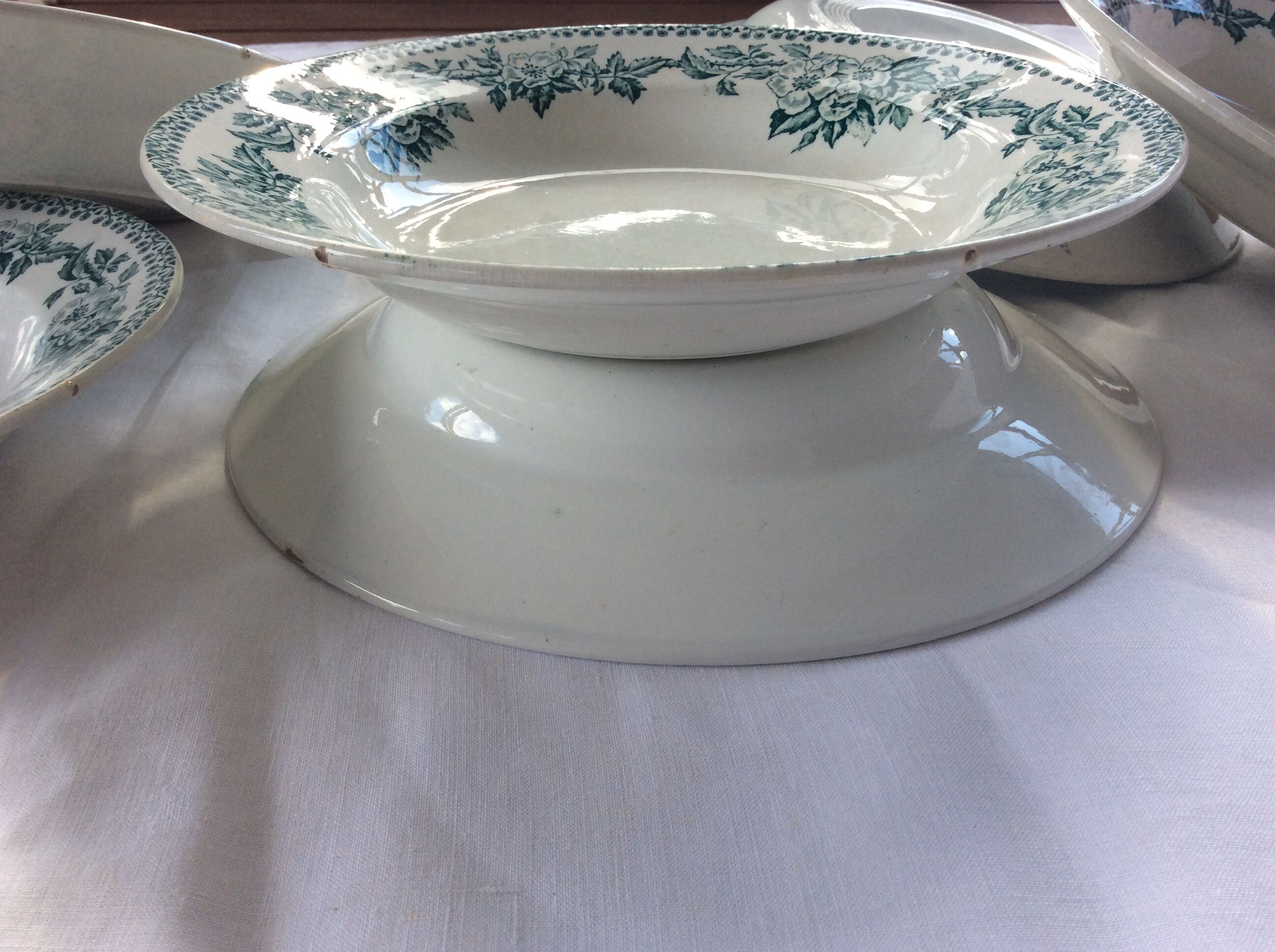 8 vintage hollow plates Terre de Fer