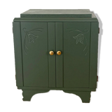 Bedside art deco green pomegranate