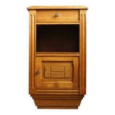 1930 bedside table in oak & black marble