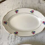 Duo of raviers digoin sarreguemines small flowers 50s