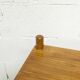 Scandinavian rectangular shelf from the 1960s, made of solid pine with round pencil legs.