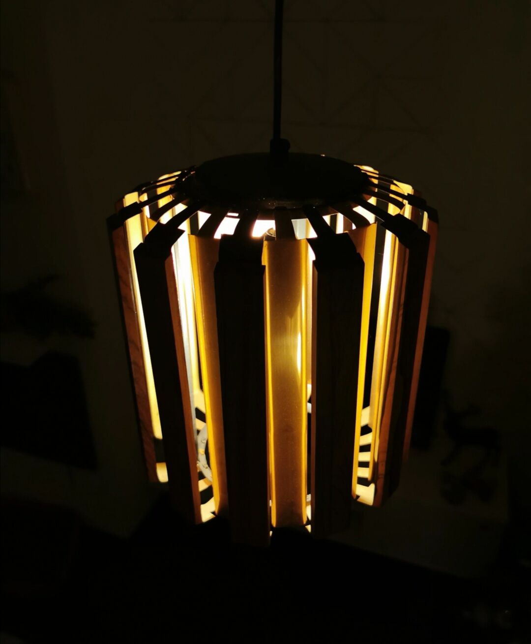 Mid century design pendant light werner schou, seventies