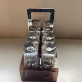 Old vodka alcohol aperitif shot service from the 70s