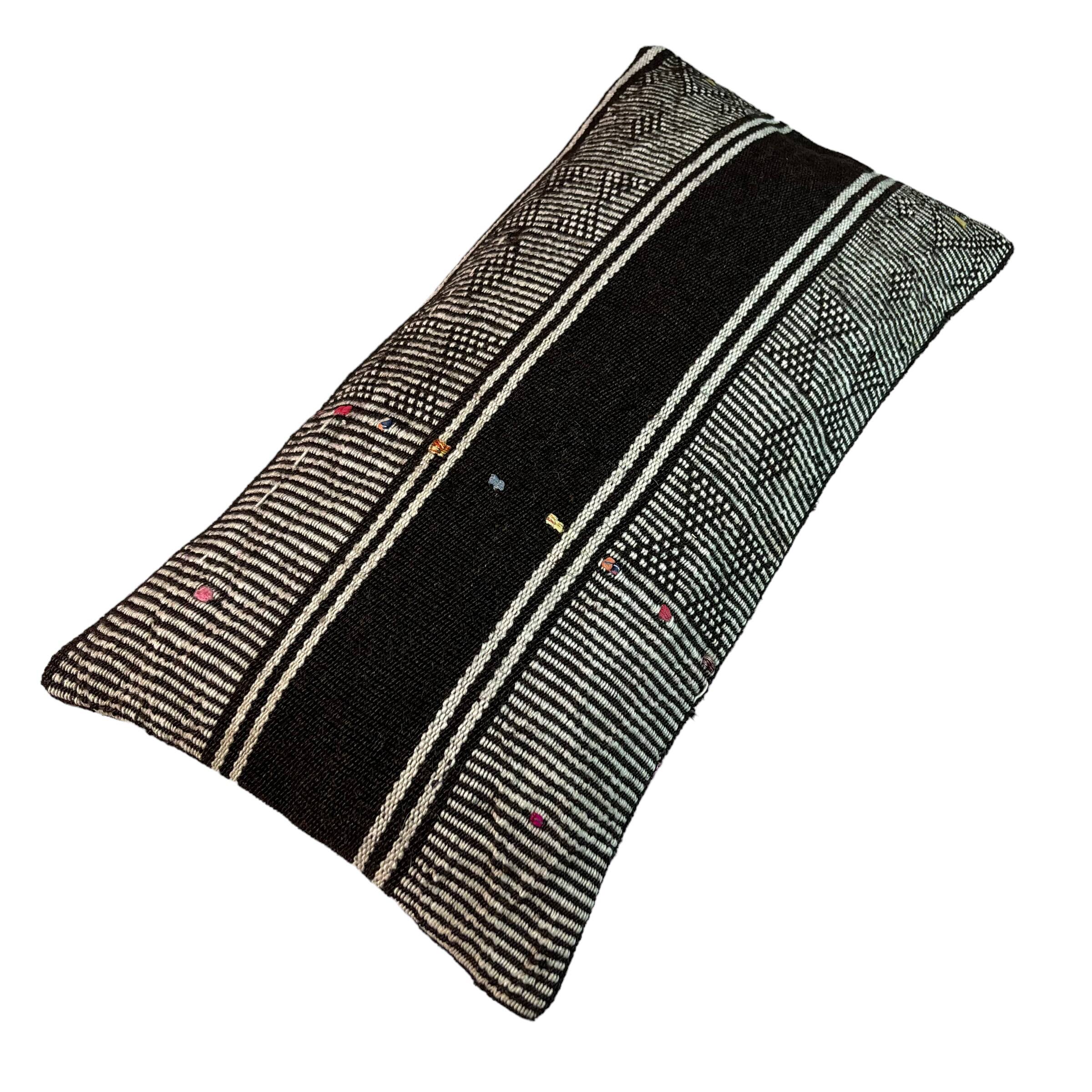 HOUSSE DE COUSSIN KILIM TURC VINTAGE, 30 X 60 CM